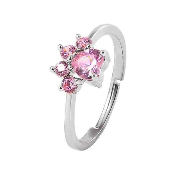 Bague chat rose